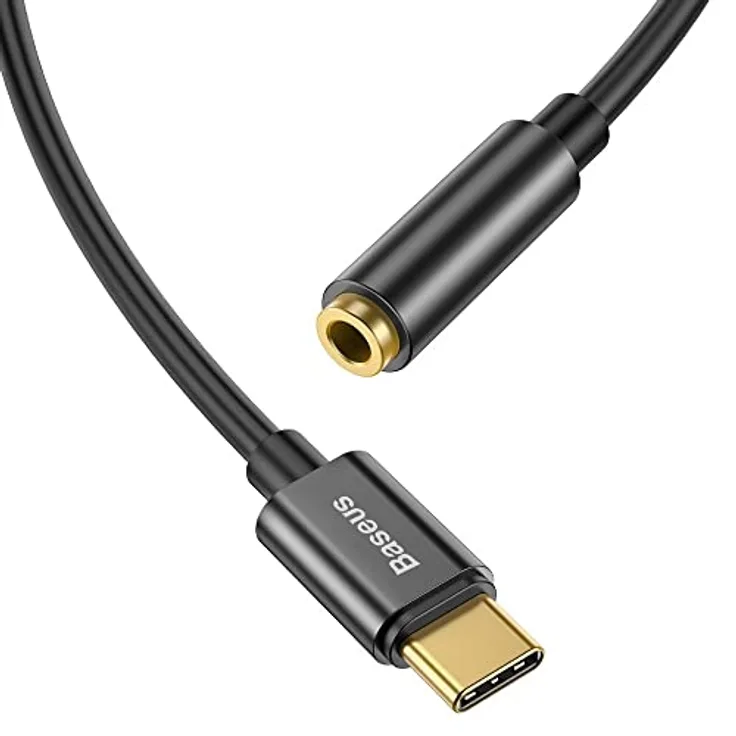 Baseus L54 USB-C Adapter 3,5 mm Female Dac 24 Bit 48 kHz Preto (Catl54-01)