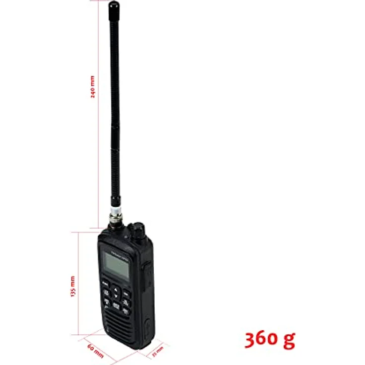 PNI Escort HP 82, tragbares CB-Handfunkgerät mit 4 W Sendeleistung, 7 Standards und 1800-mAh-Akku – Bild 5