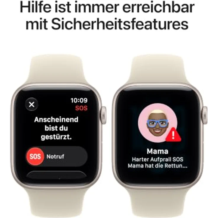 Apple Watch SE 3, 44mm Mitternacht Aluminium Case, leistungsstarker S10 Dual-Core Prozessor, schwimmfest, Navyblau Sport Band S/M – Bild 6