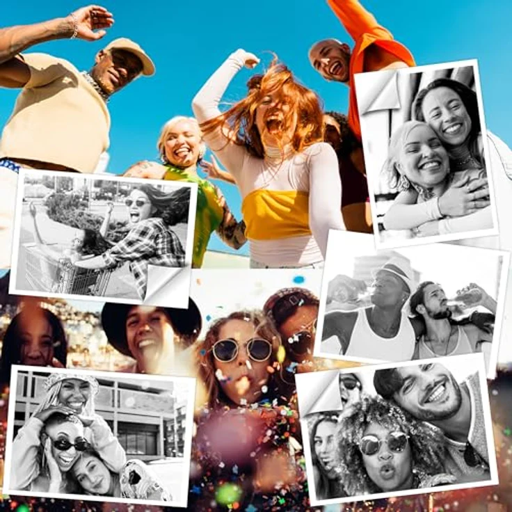 Easypix EASYPIX® InstantFUN Pocket Printer P1, tragbarer Sofortbild-Drucker mit Tintenlosem Schwarz-Weiß-Druck, inkl. Nachfüllpapier für Fotos und Text – Bild 9