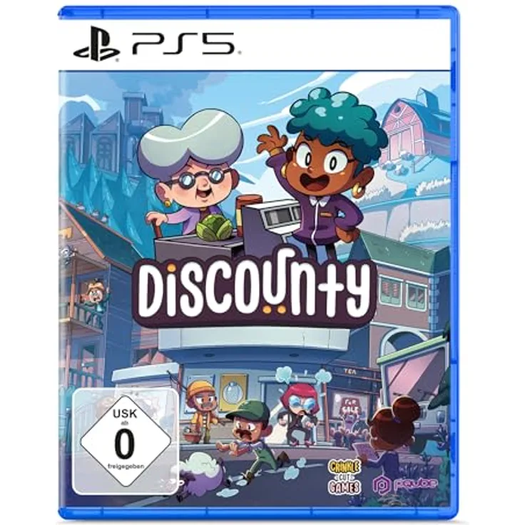 PQube Discounty - PS5, Spiel für PS5 mit Geschäftssimulation, Farb- und Ladenanpassung