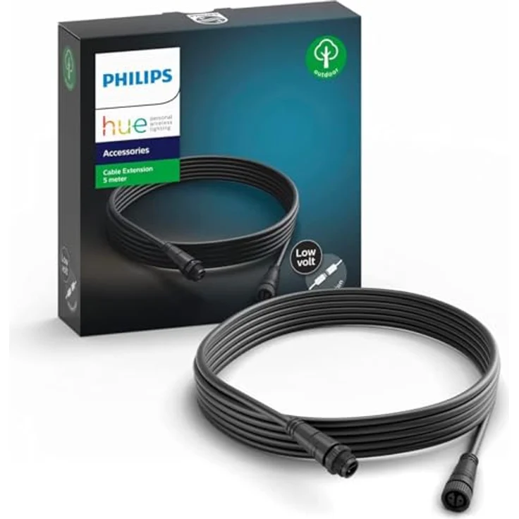 Philips Hue Niedervolt-Verlängerungskabel, für alle Hue a und Lily Aussenleuchten, sowie für die Outdoor Lightstrips, 5m – Bild 2