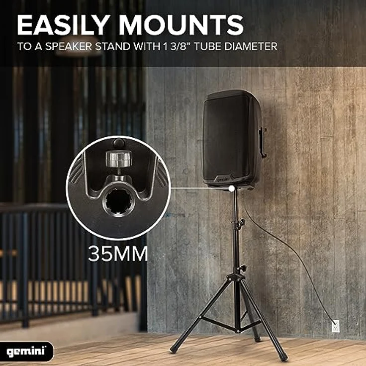 Gemini AS-2110P, PA Lautsprecher mit aktivem Design, Frequenzbereich 55 - 20000 Hz, kabelgebunden & Bluetooth, Schwarz – Bild 4