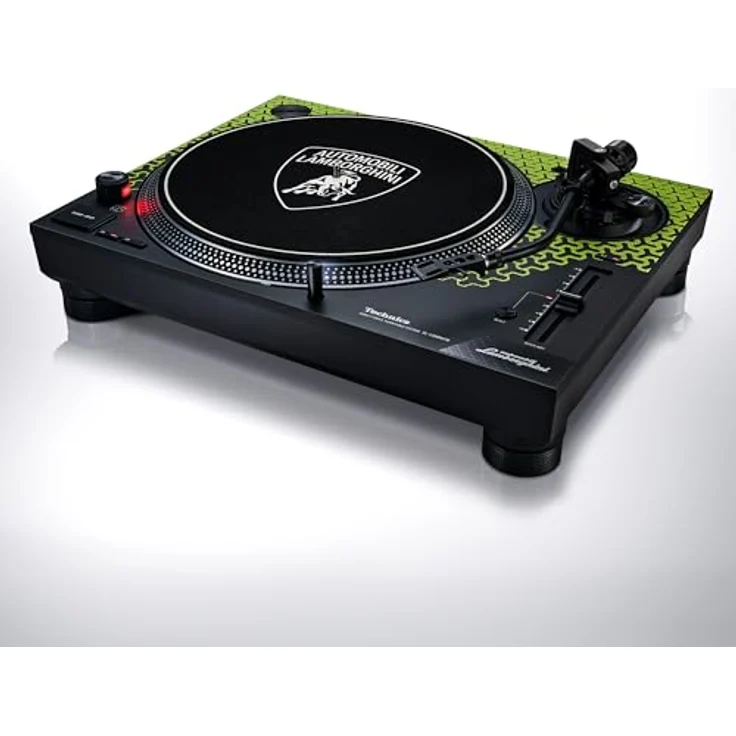 Technics SL-1200M7PEG Lamborghini Edition, Direktantrieb-Plattenspieler mit kernlosem Motor, 3 Geschwindigkeiten, Nadelbeleuchtung, grün – Bild 1