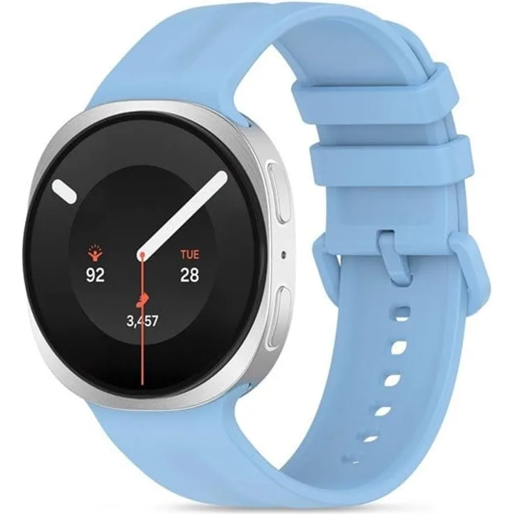 Tech-Protect Silicone Evo Strap für Samsung Galaxy Watch 8/9, Silikonarmband in Baby Blue, wasser- und schweißbeständig, Quick-Release-System