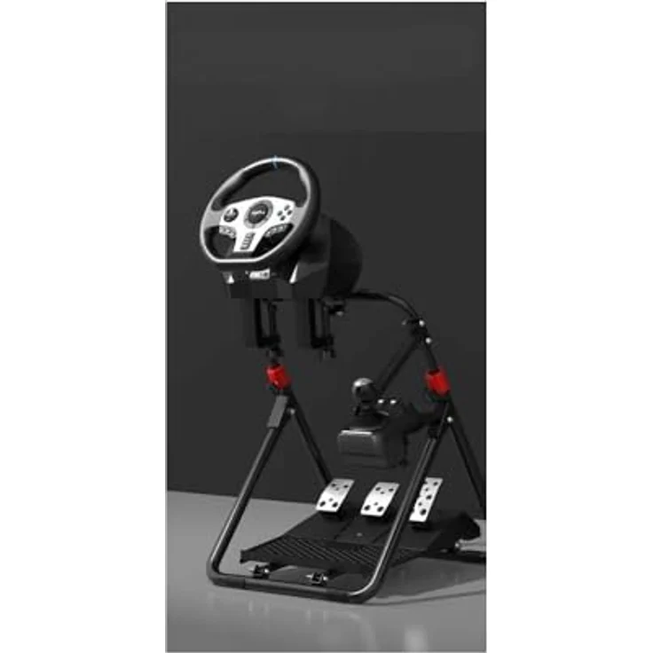 PXN Adjustable Gaming Wheel Stand A9, Höhenverstellbarer Stand für Lenkrad, Pedale und Gangschaltung, schwarz – Bild 2