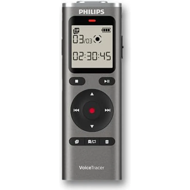 Philips DVT1170 VoiceTracer, Diktiergerät mit 8GB Speicher, MicroSD-Steckplatz und 360°-Mikrofon für exzellente Klangqualität – Bild 5