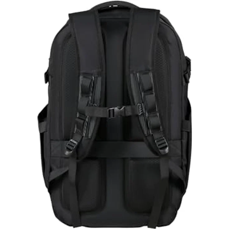 American Tourister Pacepro Laptop Rucksack 17.3 Zoll, organisiertes Fachsystem, Regenschutz mit reflektierenden Details, erweiterbar, Smart Sleeve – Schwarz (Flash Black), 31.5/38 L – Bild 5