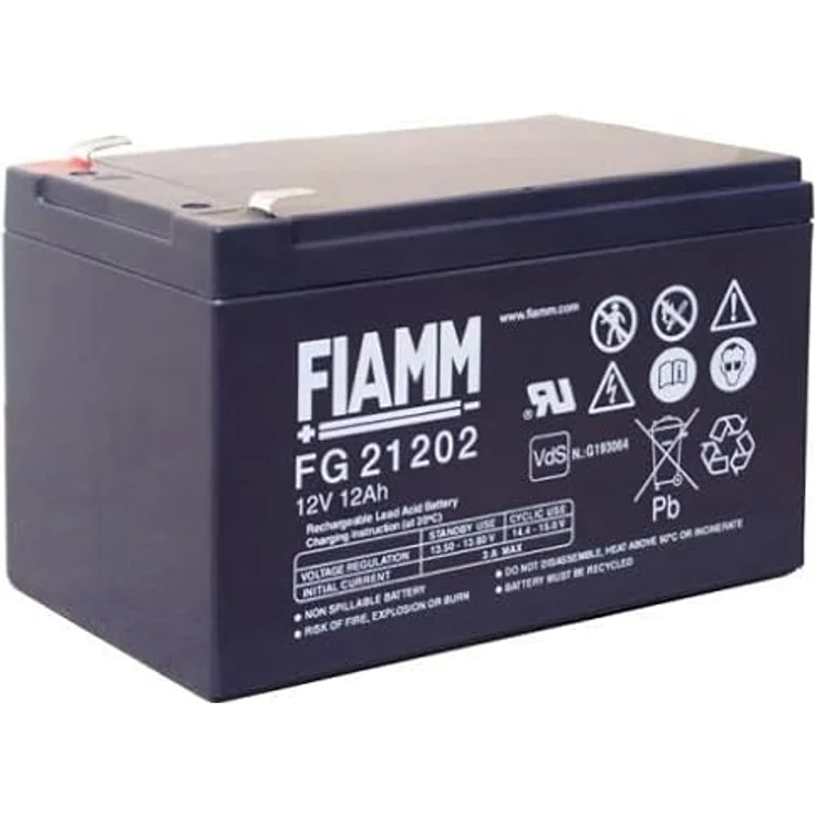 Fiamm FG21202 12V 12Ah Blei Akku / Blei Akku / AGM Blei Vlies VdS – Bild 2
