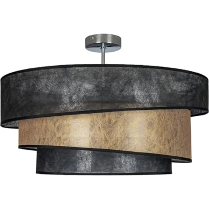 Lindby Deckenlampe 'Ayvira' (Modern) in Schwarz aus Metall (3 flammig, E27) - Textil Deckenleuchte, Lampe, Wohnzimmerleuchte – Bild 1