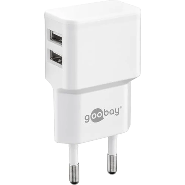 Goobay 44952 2fach USB Ladegerät Extra Kompakte Bauform 2, 4A, Weiß – Bild 2
