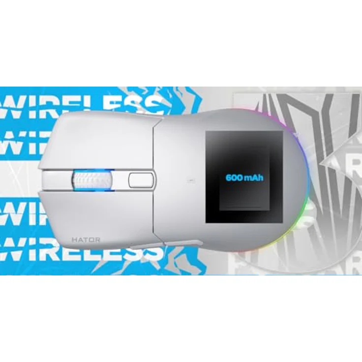 Hator Pulsar 3 Wireless (Kabellos), Maus, Schwarz – Bild 6