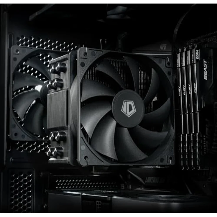 ID-Cooling SE-214-XT BLACK, CPU Luftkühler mit effizienter Kühltechnologie, schwarz – Bild 7