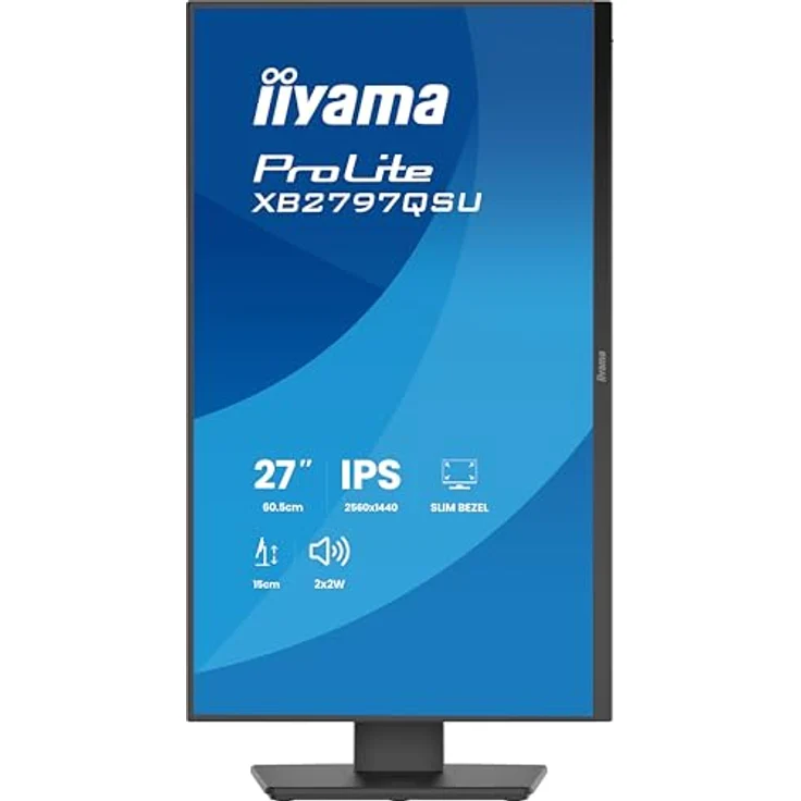 iiyama Prolite XB2797QSU-B1, 27" QHD IPS LED-Monitor mit Höhenverstellung, Pivot und USB-C, schwarz – Bild 4