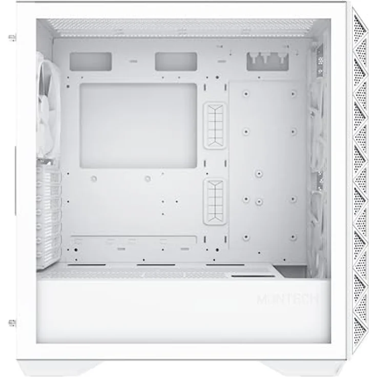 Montech AIR 903 Base, E-ATX Mid Tower-Gehäuse, hoher Luftstrom mit maximaler Kapazität, 3 x 140-mm-PWM-Lüfter vorinstalliert, Seitenteil aus gehärtetem Glas, Mesh-Front, Typ-C, unterstützt – Bild 2