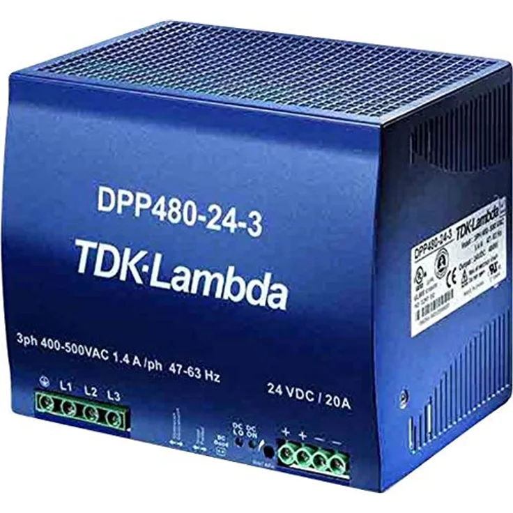 TDK-Lambda DPP480-24-3, Hutschienen-Netzteil 24 V/DC, 20A, 480W, 1 Ausgang