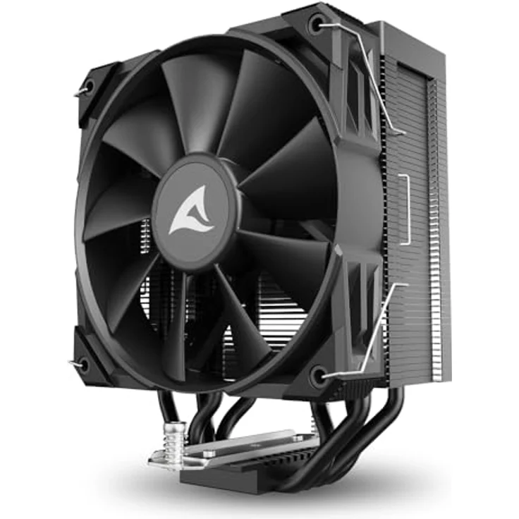 Sharkoon A40 Black Air Cooler, CPU Kühler mit 120 mm Lüfter, 230 W TDP, Schwarz – Bild 3