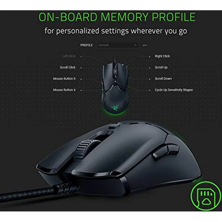 Razer Viper Mini - Ultra light Gaming Mouse (Ultraleichte beidhändige Gamer Maus mit 61g Gewicht, Speedflex-Kabel, optischer 8.500 DPI Sensor und RGB Chroma Beleuchtung) – Bild 10