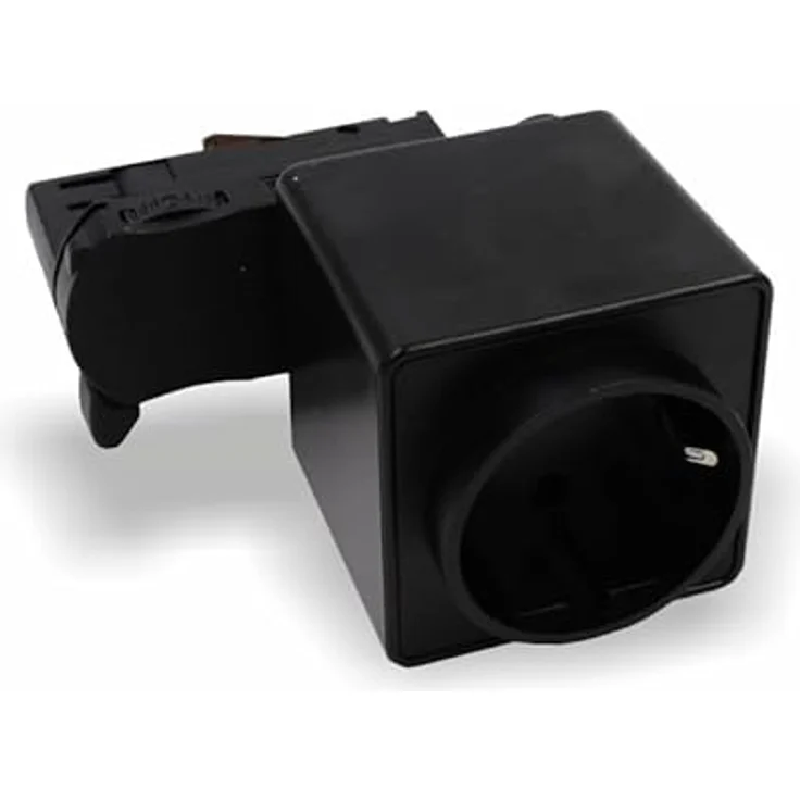 Licht-Zubehoer.de Universal Steckdose für 3-Phasen Stromschiene, kompatibel mit EUTRAC, GLOBAL, IVELA, Schwarz, 220-240V AC/50-60Hz, 6,3 A, 1300 Watt – Bild 1