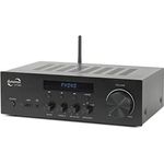 Dynavox Stereo Kompakt-Verstärker VT-90, schraubbare Anschluss-Terminals für 4 Lautsprecher, Fernbedienung, Phono-Eingang, BT-Streaming, schwarz