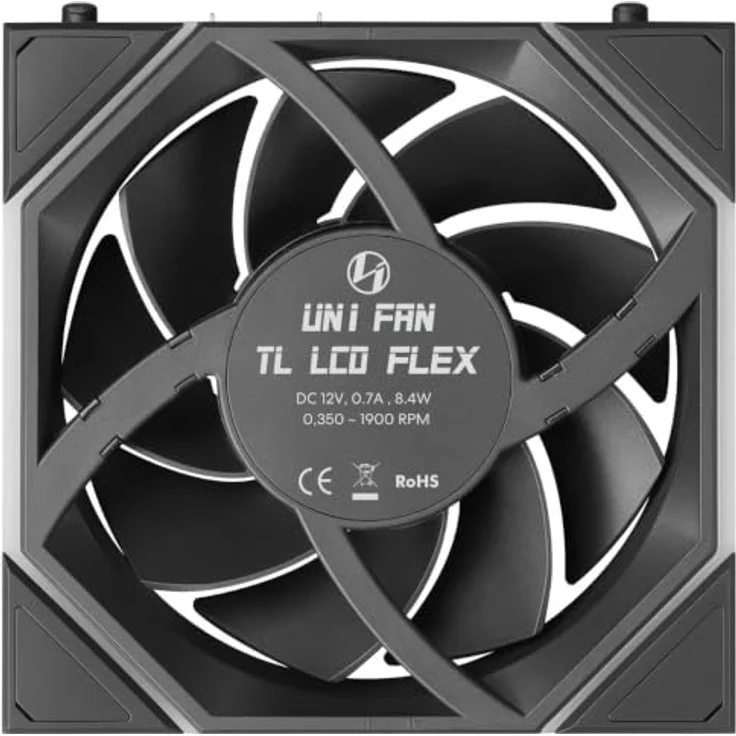 Lian Li UNI FAN TL LCD FLEX Wireless Lüfter, 120mm, ARGB-Beleuchtung, 1,8-Zoll-LCD, 3er-Pack mit Controller, schwarz – Bild 8