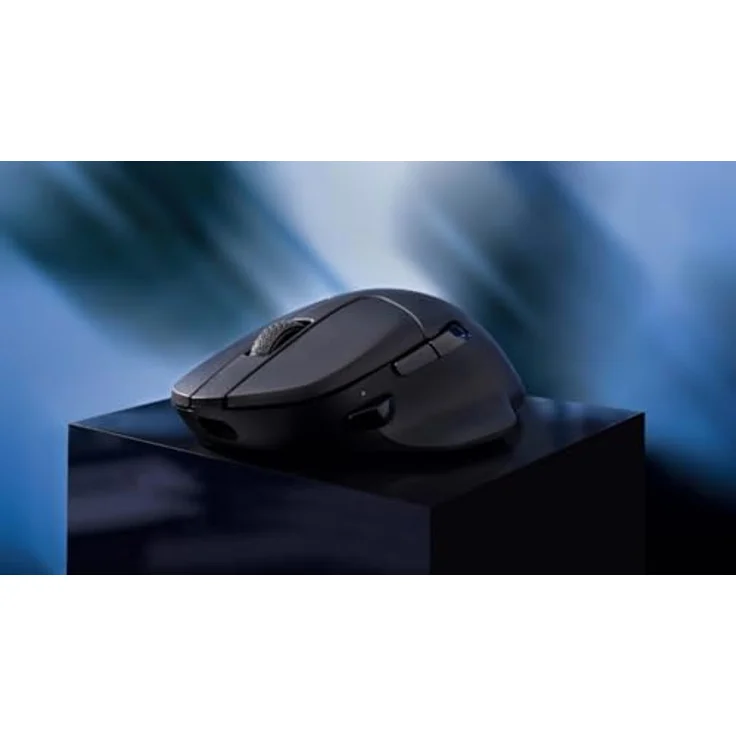 Keychron M7 Kabellose Computermaus, 26K DPI Optische Maus, 2.4 GHz/Bluetooth/Kabelgebunden mit Makrotaste 63g Leichtgewicht, Ergonomisch, Bis zu 70 Stunden Arbeitszeit für macOS/Windows - Schwarz – Bild 4