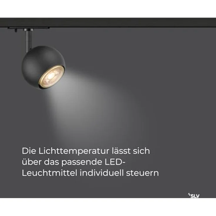 SLV LIGHT EYE 90 1Ph QPAR51 schwarz, Smarte Deckenleuchte mit hochwertigem Lichtauslass – Bild 5