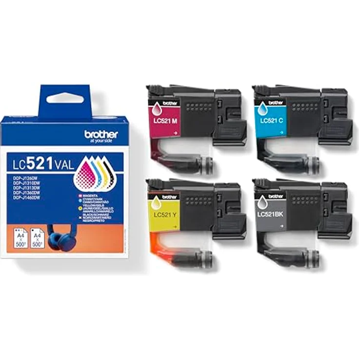 Brother LC521VAL, Druckerpatrone Multipack (M, C, Y) für hochwertige Druckergebnisse – Bild 1