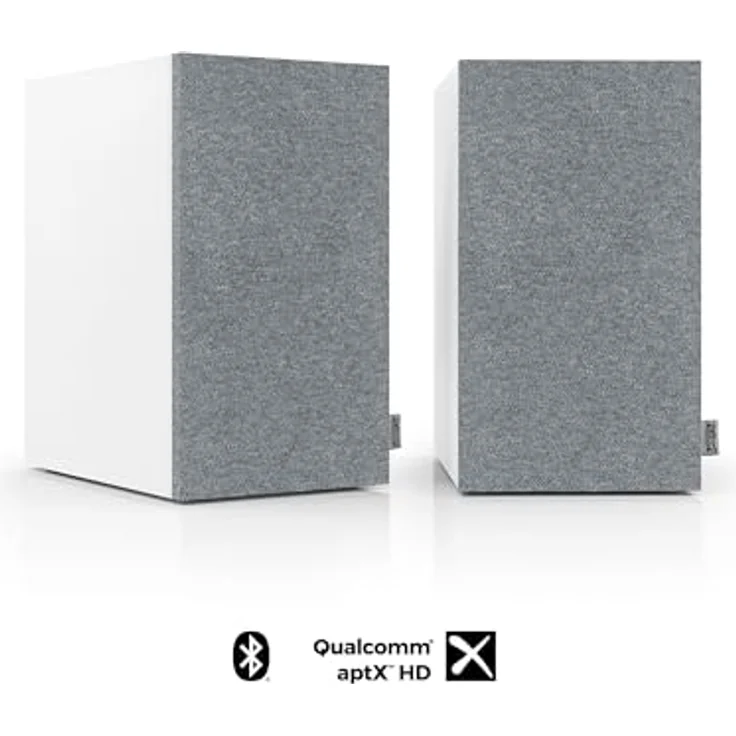 Nubert nuBoxx A-125 pro | Weißes PC-Lautsprecherpaar | 2 Stück Kompaktlautsprecher für Homeoffice | PC-Lautsprecher mit Bluetooth aptX HD| mit USB-C | Aktivboxen mit 2 Wege Technik – Bild 2