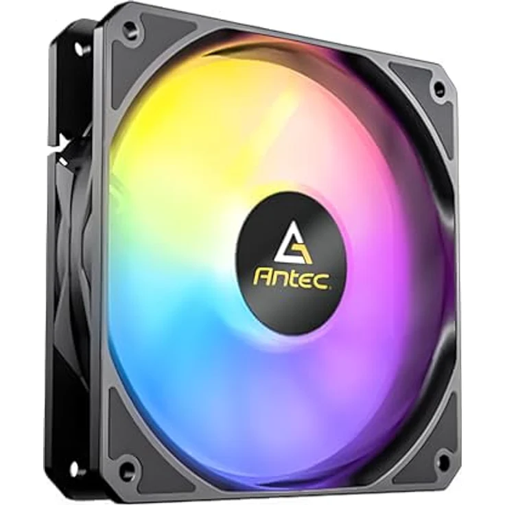 Antec P12 PWM ARGB, 120 mm Gehäuselüfter mit adressierbarem RGB, PWM-Steuerung und 60,63 CFM Luftstrom, leise mit Anti-Vibrationspads – Bild 2