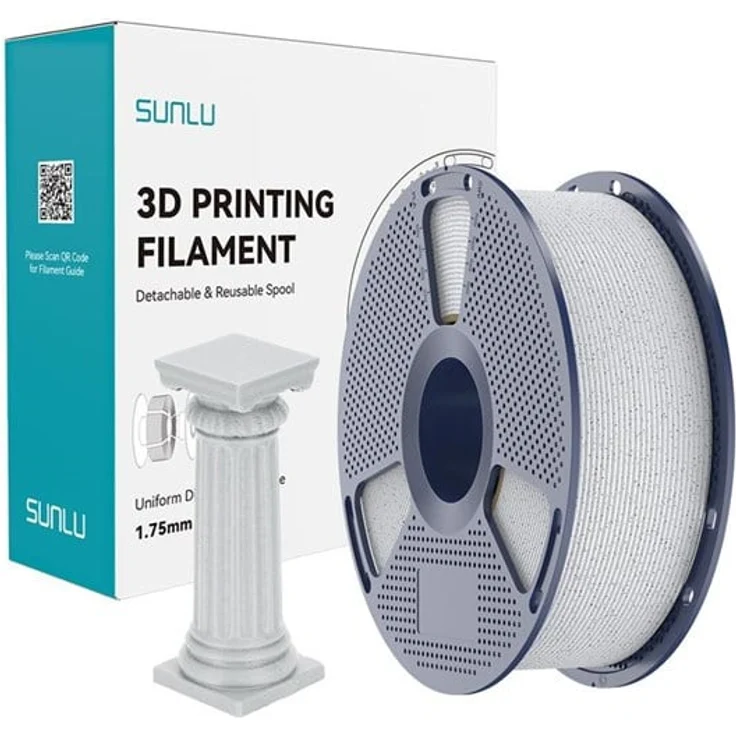 Sunlu PLA High-Speed Marble (Oreo), 3D-Druckmaterial mit steinähnlicher Optik für Architekturmodelle und künstlerische Projekte