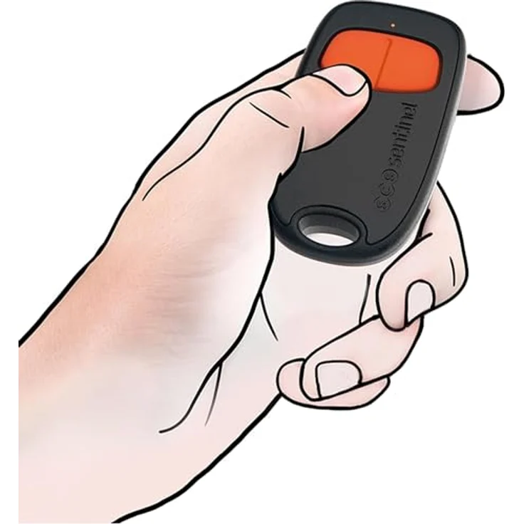 SCS SENTINEL 2-Kanal-Fernbedienung SimplyControl, orange, Reichweite 40 m, Frequenz 433,92 MHz, inklusive CR2032-Lithiumbatterie – Bild 5