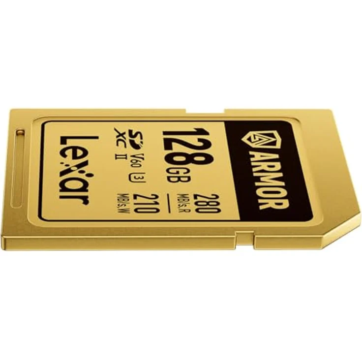 Lexar SDXC Pro Gold Series ARMOR UHS-II V60, 128 GB Speicherkarten, IP68, aus Edelstahl, Schreibgeschwindigkeit bis 210 MB/s, Lesegeschwindigkeit bis 280 MB/s – Bild 5