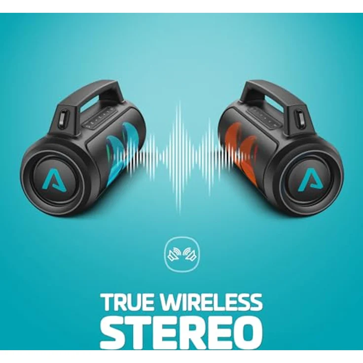 Lamax PartyGo1 Bluetooth-Partylautsprecher mit 100 W Leistung, LED-Hintergrundbeleuchtung und 20 Stunden Akkulaufzeit, wasserdicht IP67, schwarz – Bild 5