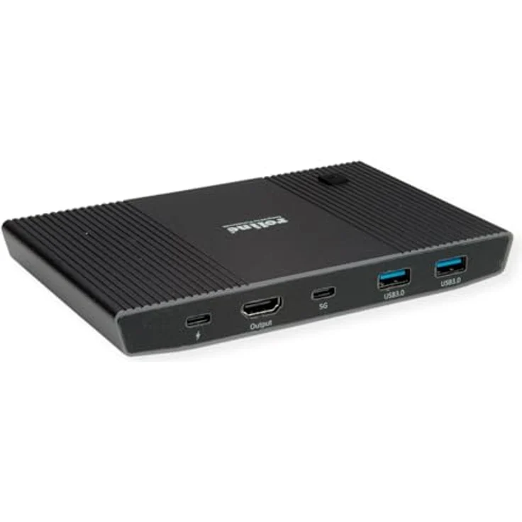 ROLINE KVM Switch, HDMI 4K, USB, 1 User - 2 Mobilgeräte, Solides Metallgehäuse, Schwarz – Bild 2