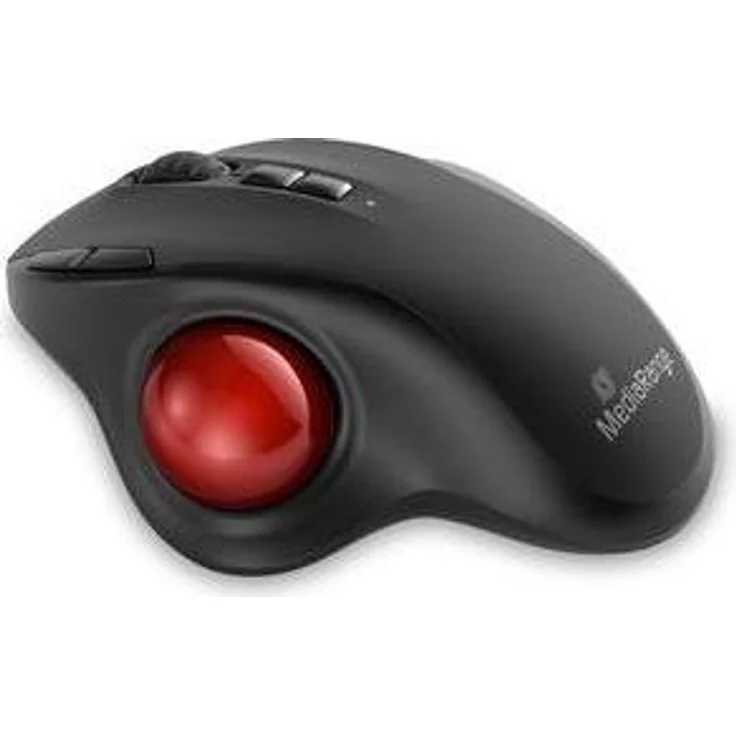 MediaRange MROS263, kabellose 7-Tasten Maus mit ergonomischem Design, Schwarz
