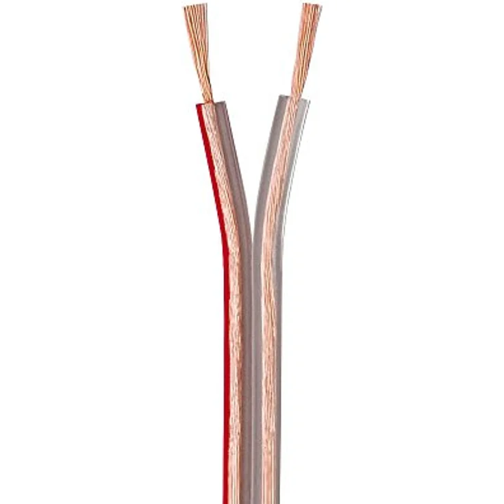 Lautsprecherkabel 25m 2x2,5 mm² Lautsprecher Kabel transparent Boxenkabel Polaritätskennzeichnung 25 m 2 x 2,5mm CCA Kupfer Boxen ARLI – Bild 2