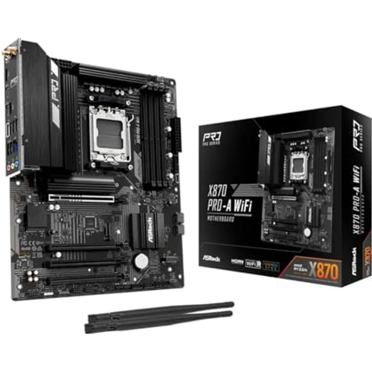 AsRock X870 Pro-A WiFi, AM5 ATX Mainboard mit HDMI/USB-C und DDR5 Unterstützung – Bild 1