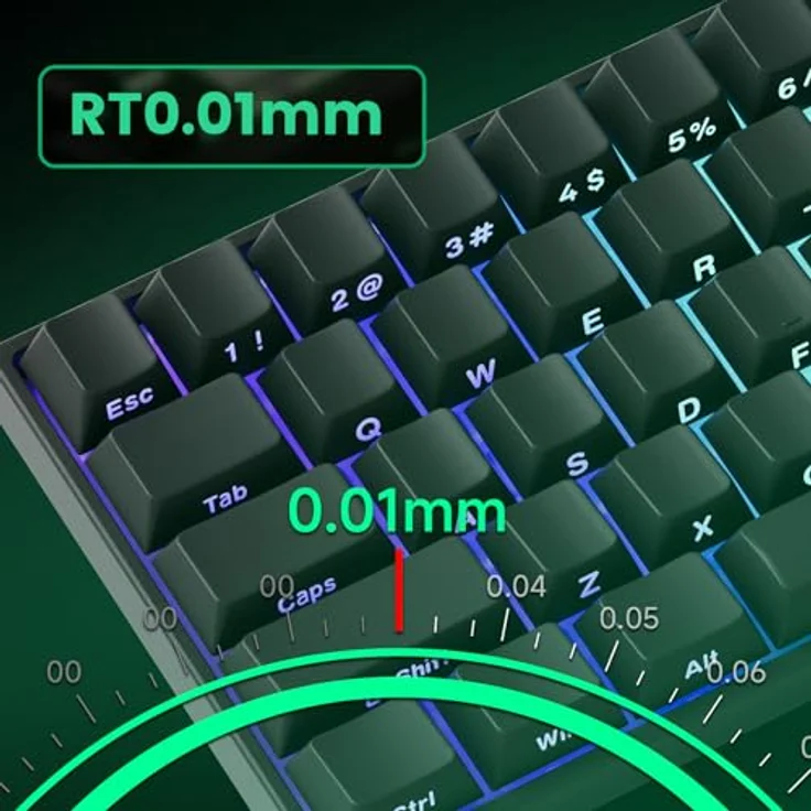 Akko MonsGeek FUN60 Pro Gaming-Tastatur, RGB, Glare Magnetic Switch – schwarz, ANSI (US) – Bild 4