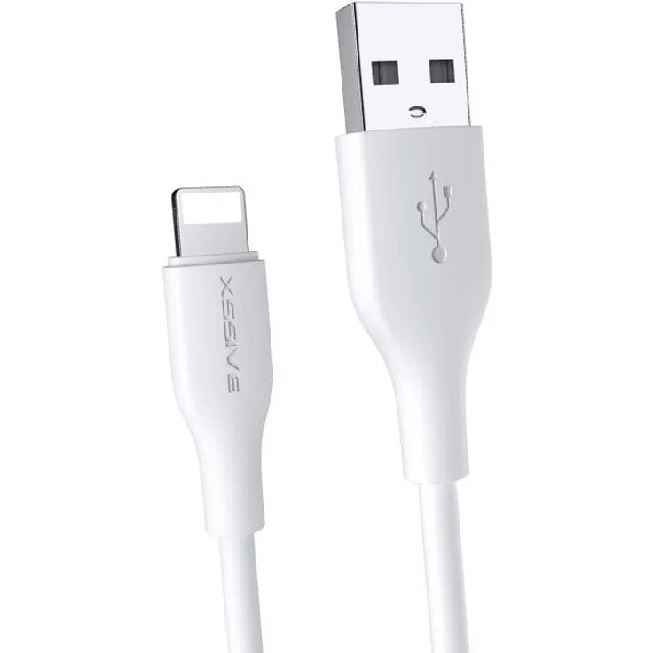 Xssive 2.4A 3 Meter iPhone Datenkabel, USB zu iPhone Schnell-Ladekabel mit hoher Ladegeschwindigkeit, weiß
