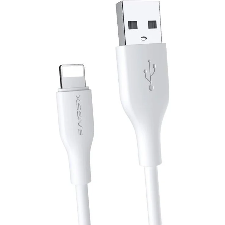Xssive 2.4A 3 Meter iPhone Datenkabel, USB zu iPhone Schnell-Ladekabel mit hoher Ladegeschwindigkeit, weiß