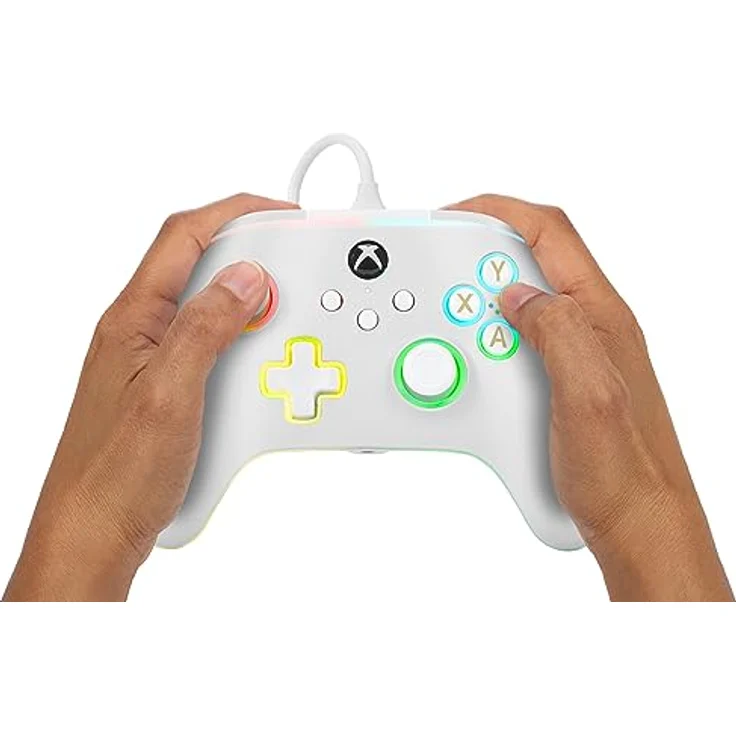PowerA XB Controller Advantage, kabelgebunden für Xbox Series X/S, Lumectra weiß, mit RGB-Beleuchtung und 2 programmierbaren Gaming-Buttons – Bild 4