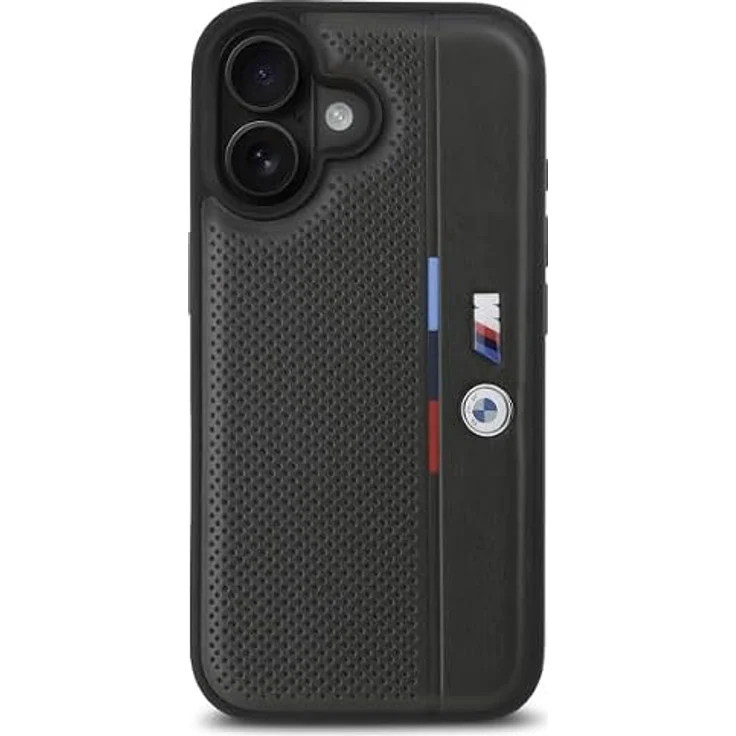 CG MOBILE Hülle für iPhone 16 6.1", Anthrazit Hardcase M Perforated Tricolor Detail Line, Kunstleder/PC/TPU – Bild 3