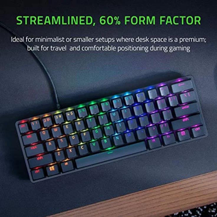 Razer Huntsman Mini, optische lineare Switches, RGB, Tastatur in Schwarz, kompakt und langlebig – Bild 3