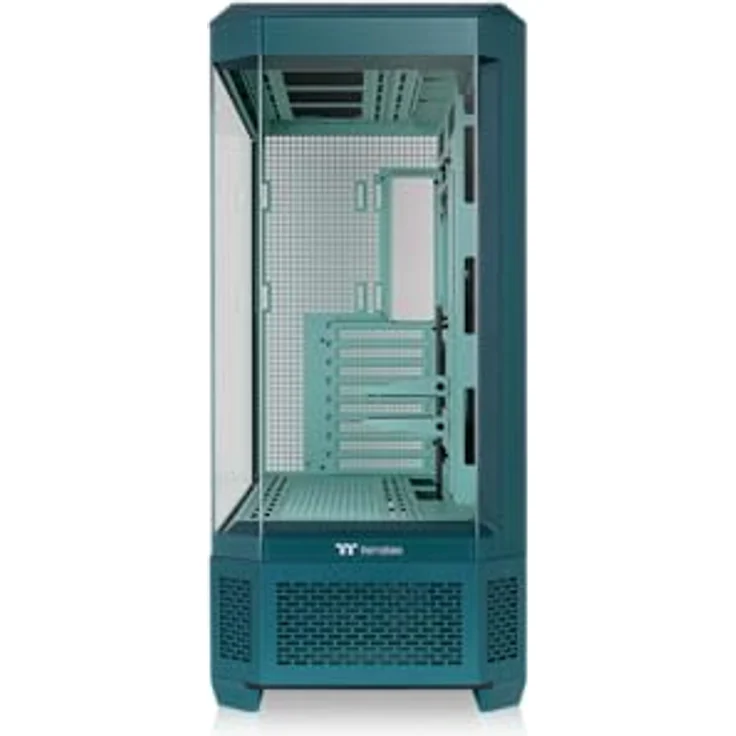 Thermaltake View 600 TG, Full Tower E-ATX PC-Gehäuse mit Panorama-Design, 4 Hartglaspanelen, kompatibel mit 420 mm Radiatoren und 10 Lüftern, blaugrün Teal – Bild 2