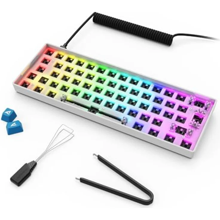Sharkoon SKILLER SGK50 S4 Gen2 Barebone, kompakte 60% RGB-Tastatur mit anpassbaren Schaltern und Silikondämpfung – Bild 8
