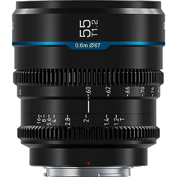 SIRUI Night Walker 55mm T1.2, Manuelles Kinoobjektiv für MFT-Mount, S35 Prime, perfekt für BMPCC4K, GH6, GH5S, GH5 II, Schwarz