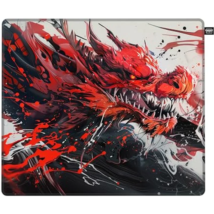 CHERRY XTRFY GP6, Gaming-Mauspad aus Stoff, ultra-glatte Oberfläche, extra-weiche rutschfeste Gummiunterseite, 460 x 400 mm, Hydrus Red – Bild 1