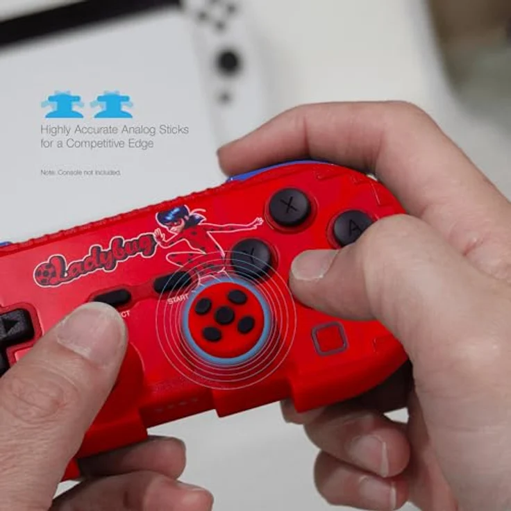 Hyperkin Miraculous Wireless Ladybug Controller, kabelloses Gamepad für iOS, Switch OLED, PC, Mac, Android, ergonomisch, Blau, Rot, Schwarz – Bild 7
