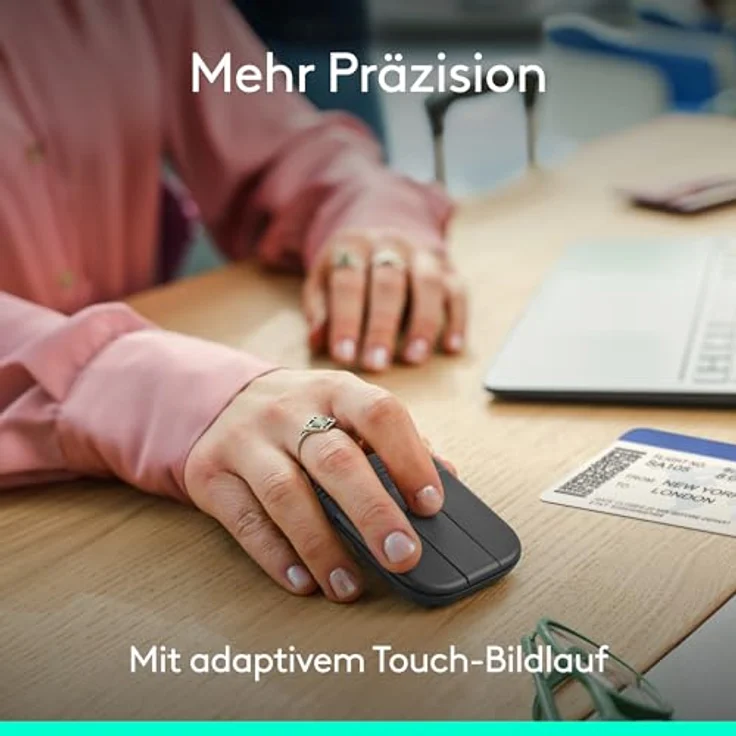 LOGITECH Mobi Fold kabellose Faltbare Maus, ultramobile kompakte Maus mit 4K DPI-Abtastung, Graphite – Bild 6